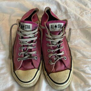 1990 Made in US Converse Pink All-Stars (Chucks), men's 9.5